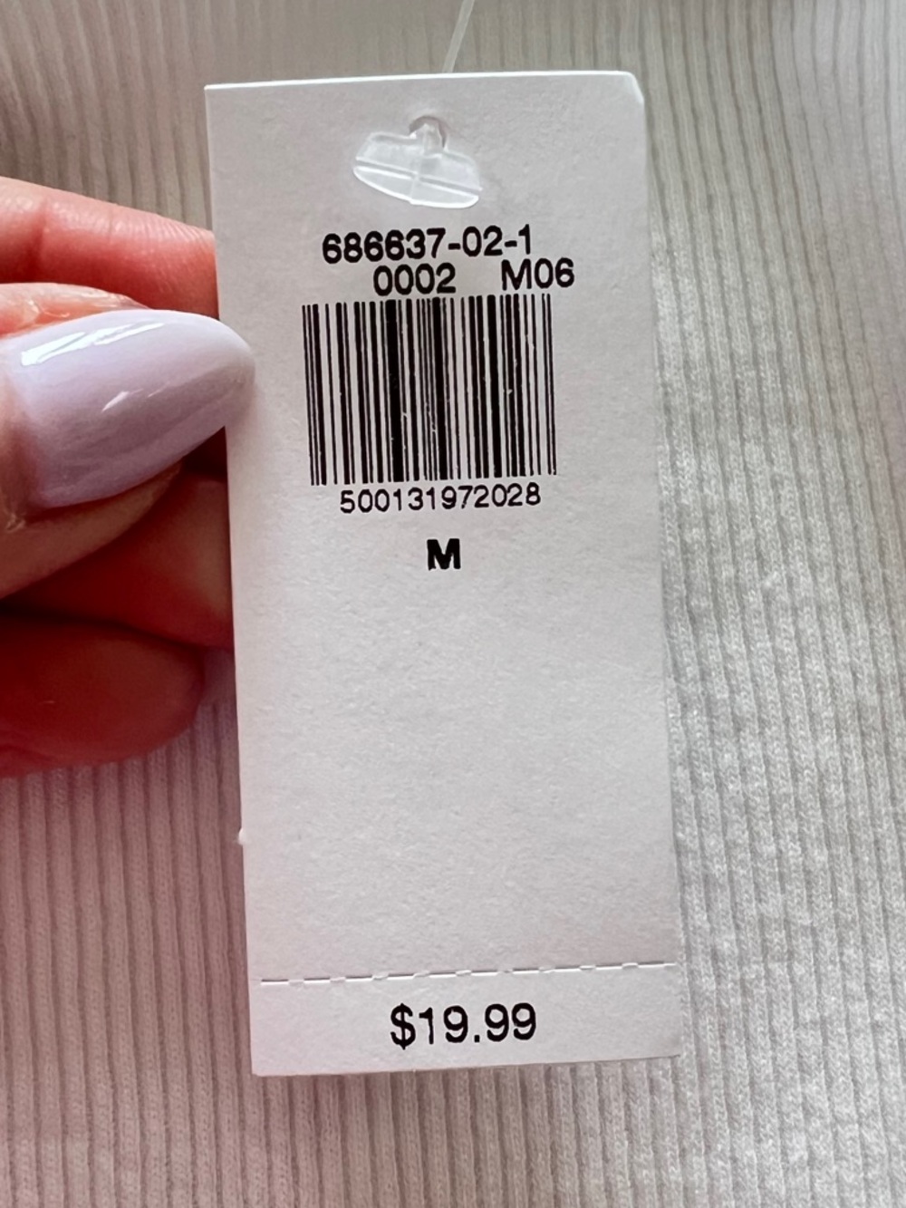 Old Navy White Ruffle-Trim Mixed Material Top Medium NWT - Picture 6 of 6